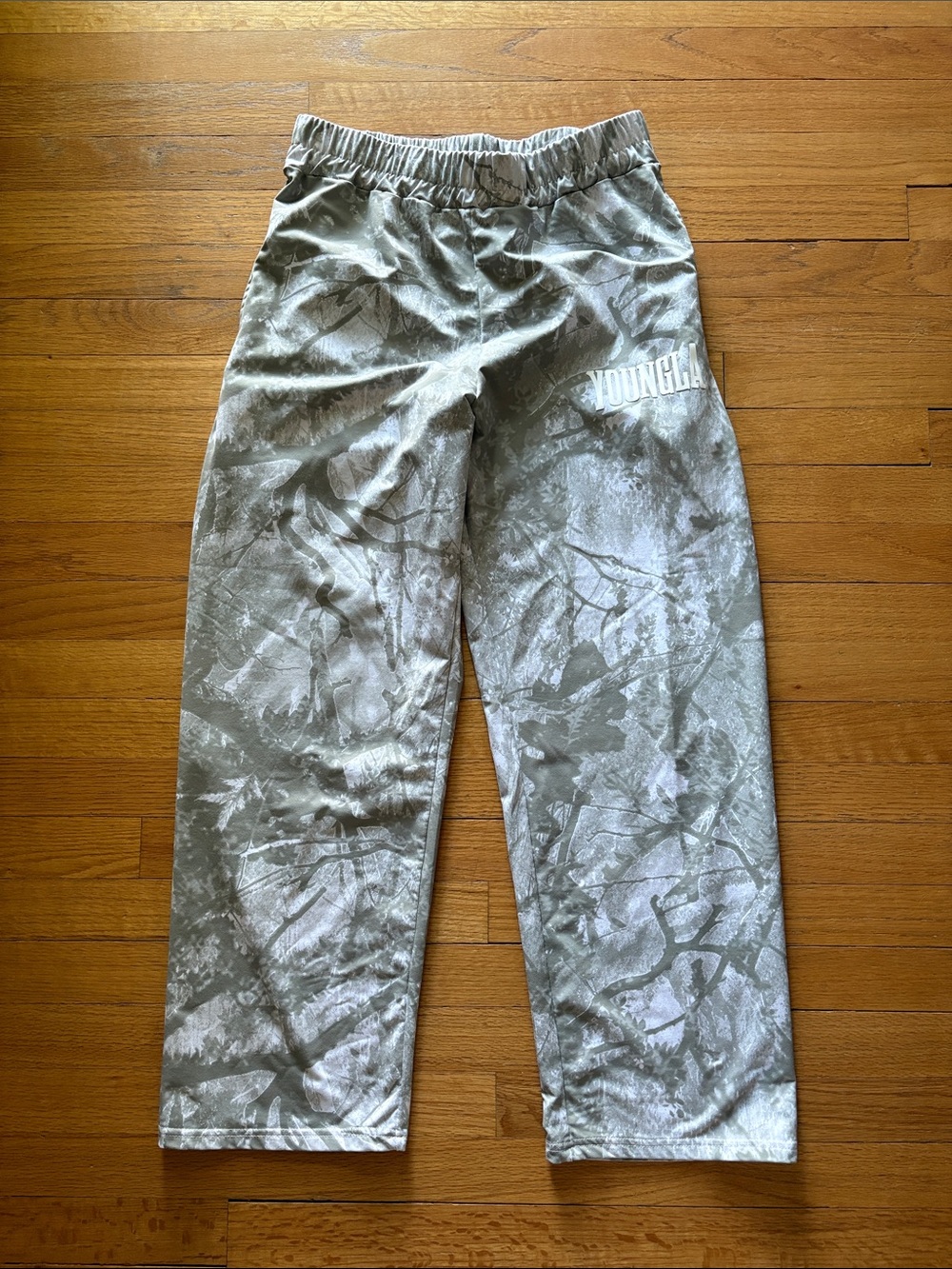 YoungLA tree camo wide leg pants medium